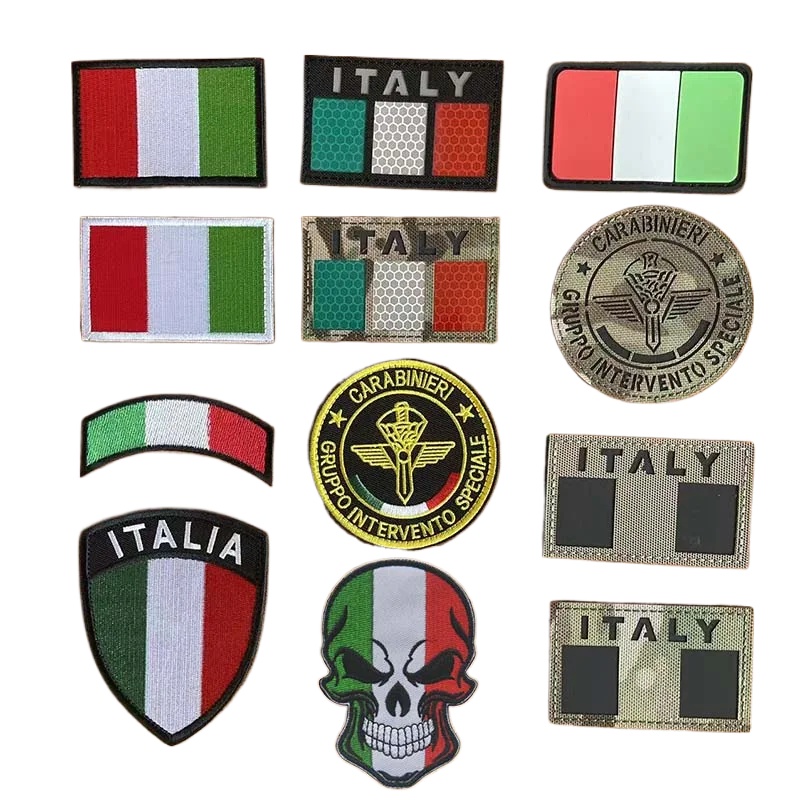 Urban Backpack Tactical - Naszywki z haftowanym emblematem flagi Włoch,